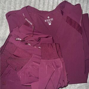 Med Couture Maroon Scrub Set